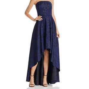 Laundry by Shell Segal high low navy evening dress